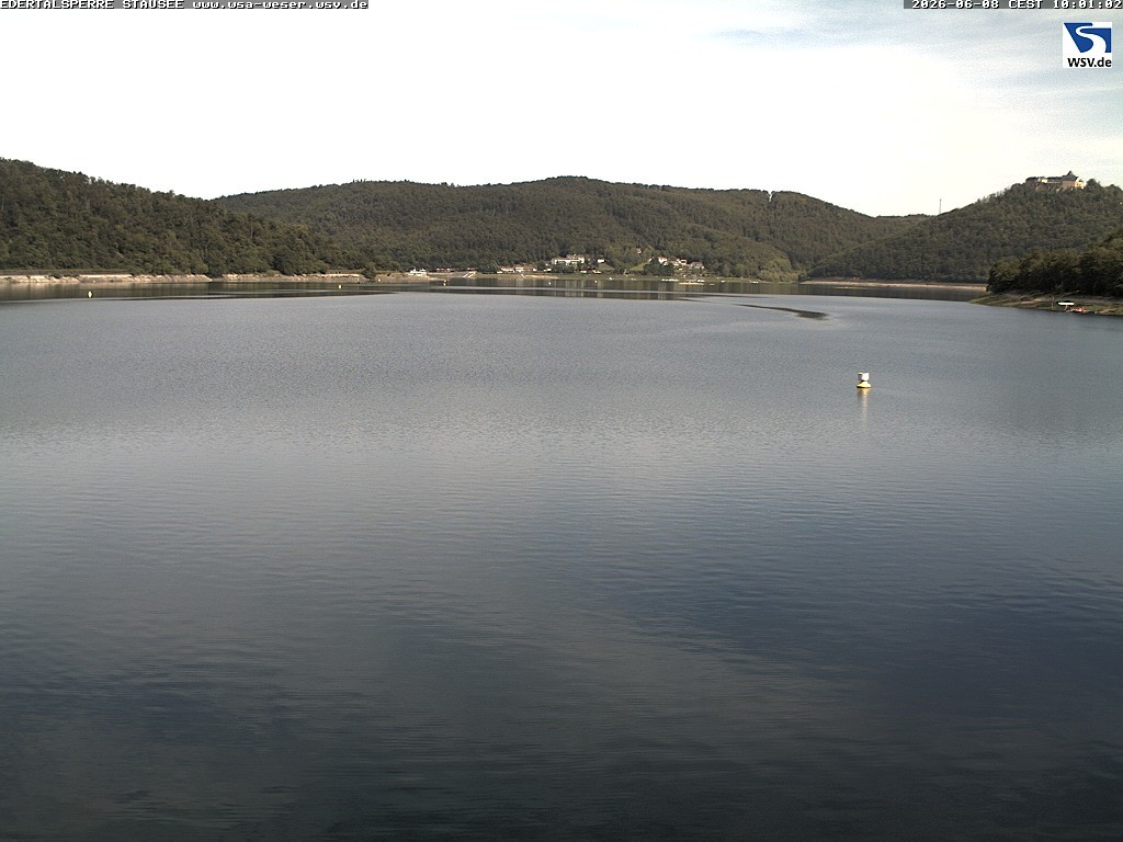 Archiv Foto Webcam Edertalsperre: Blick auf den Edersee
