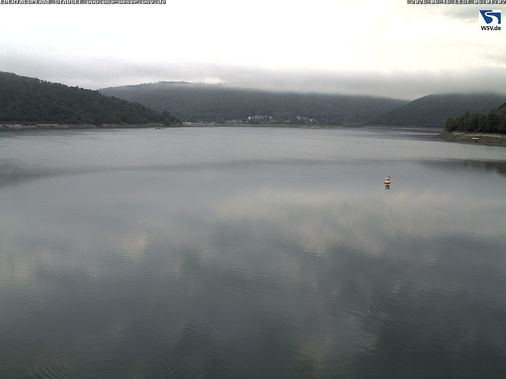 Archiv Foto Webcam Edertalsperre: Blick auf den Edersee