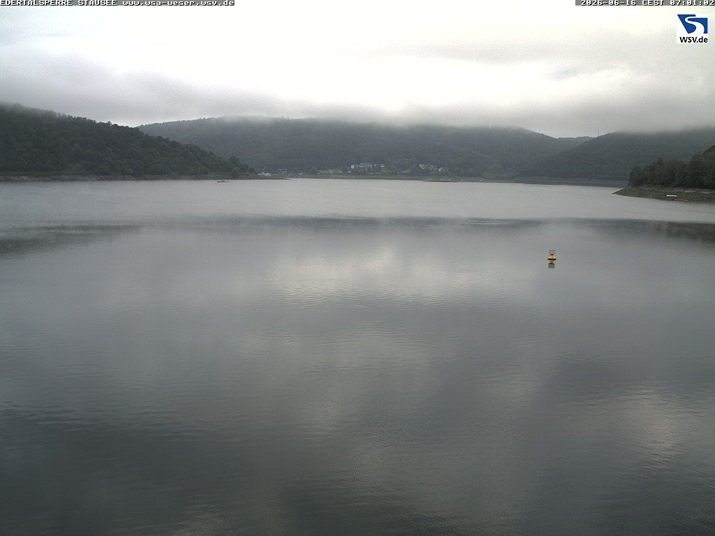 Archiv Foto Webcam Edertalsperre: Blick auf den Edersee