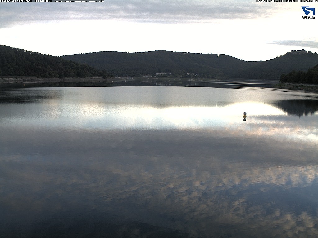 Archiv Foto Webcam Edertalsperre: Blick auf den Edersee