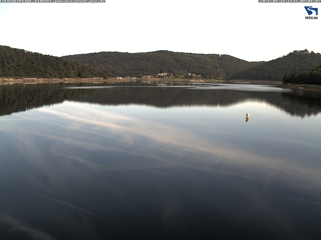 Archiv Foto Webcam Edertalsperre: Blick auf den Edersee