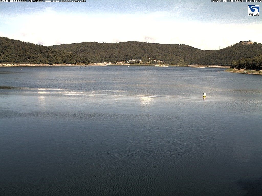 Archiv Foto Webcam Edertalsperre: Blick auf den Edersee