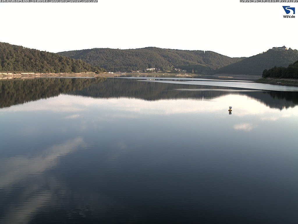 Archiv Foto Webcam Edertalsperre: Blick auf den Edersee