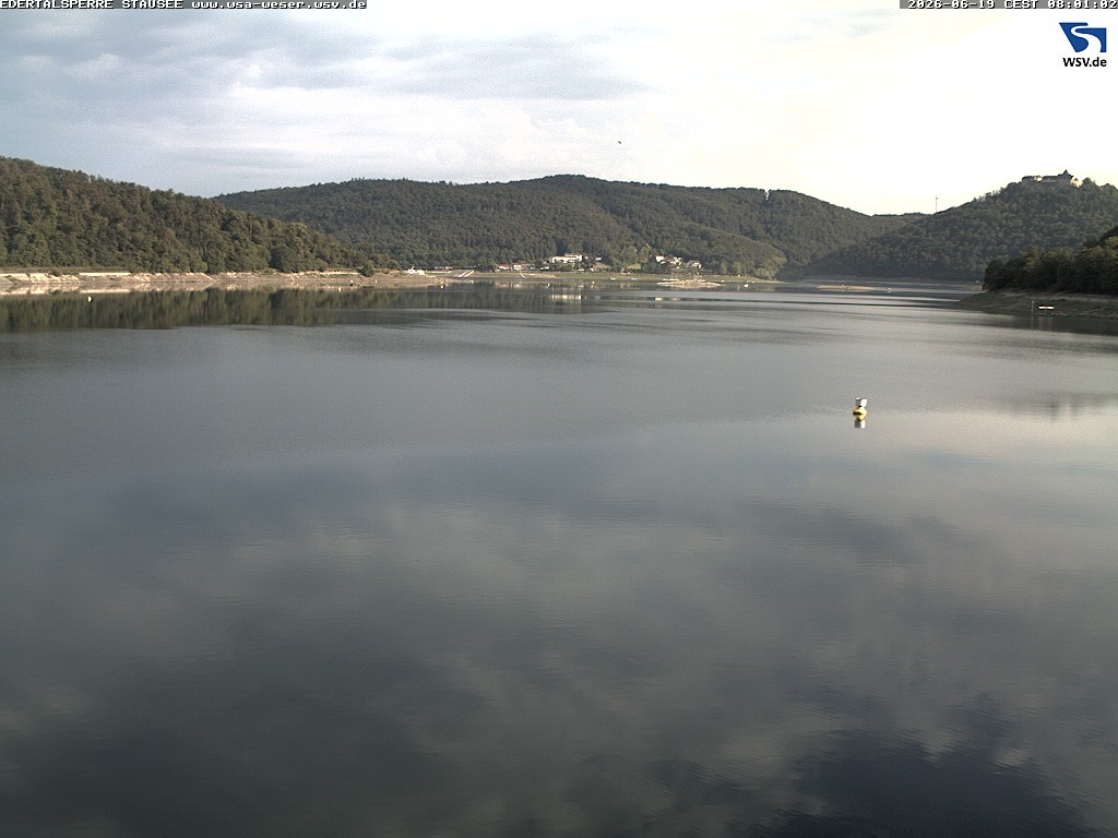 Archiv Foto Webcam Edertalsperre: Blick auf den Edersee