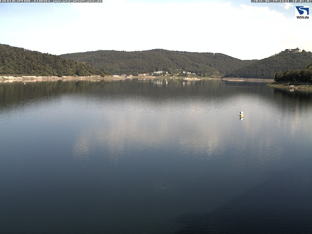 Archiv Foto Webcam Edertalsperre: Blick auf den Edersee