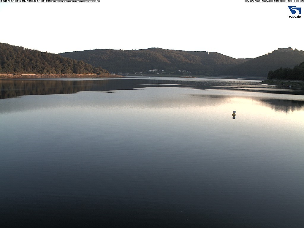 Archiv Foto Webcam Edertalsperre: Blick auf den Edersee