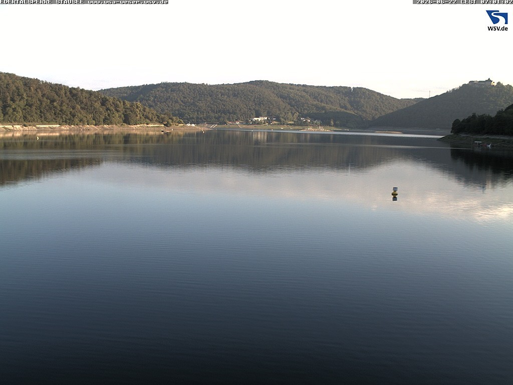 Archiv Foto Webcam Edertalsperre: Blick auf den Edersee
