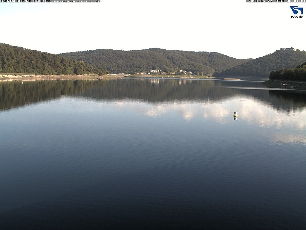 Archiv Foto Webcam Edertalsperre: Blick auf den Edersee
