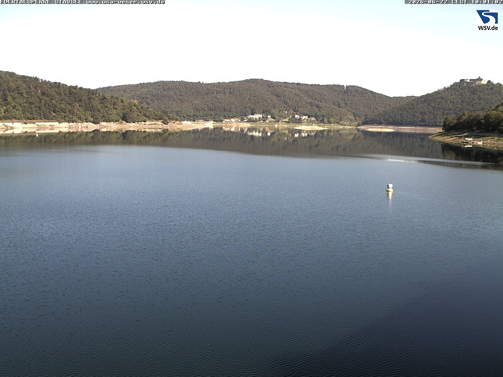 Archiv Foto Webcam Edertalsperre: Blick auf den Edersee