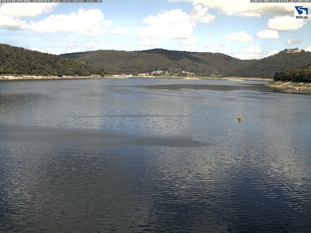 Archiv Foto Webcam Edertalsperre: Blick auf den Edersee