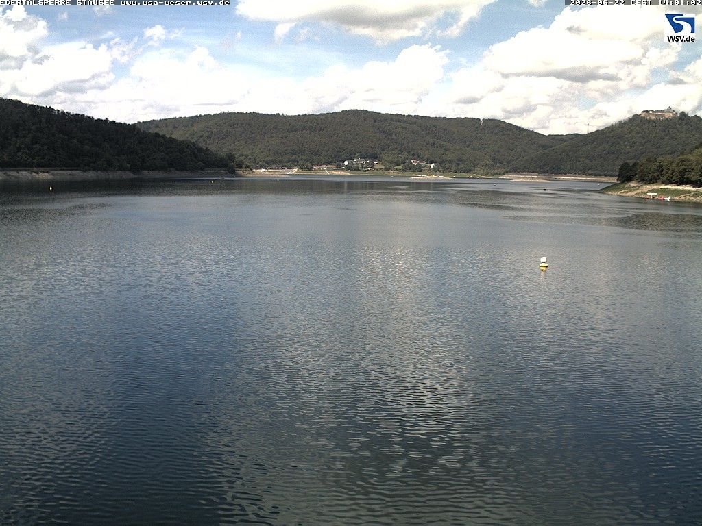 Archiv Foto Webcam Edertalsperre: Blick auf den Edersee