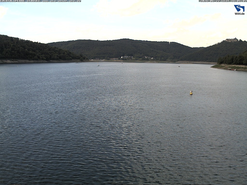 Archiv Foto Webcam Edertalsperre: Blick auf den Edersee