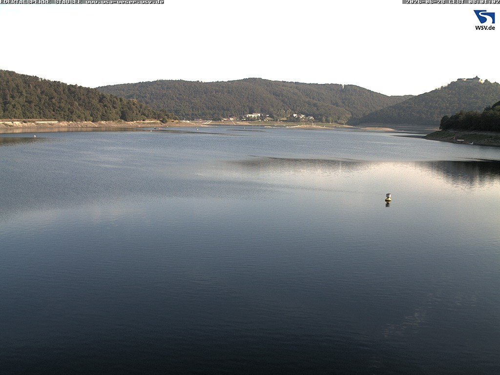 Archiv Foto Webcam Edertalsperre: Blick auf den Edersee