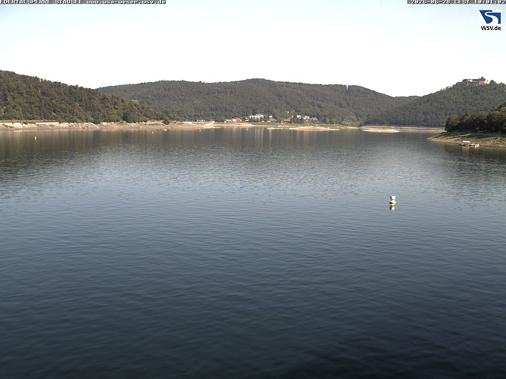 Archiv Foto Webcam Edertalsperre: Blick auf den Edersee