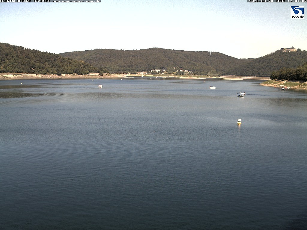 Archiv Foto Webcam Edertalsperre: Blick auf den Edersee