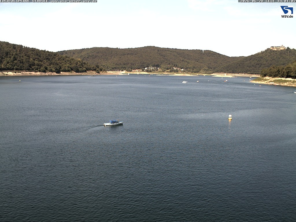 Archiv Foto Webcam Edertalsperre: Blick auf den Edersee