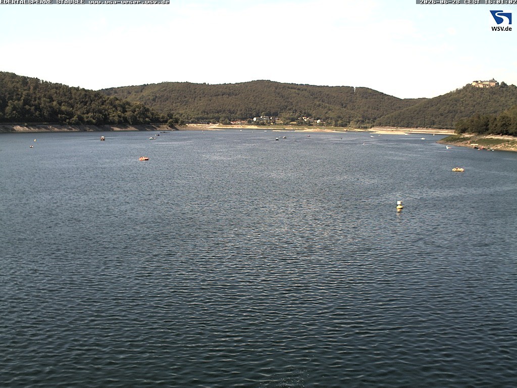 Archiv Foto Webcam Edertalsperre: Blick auf den Edersee