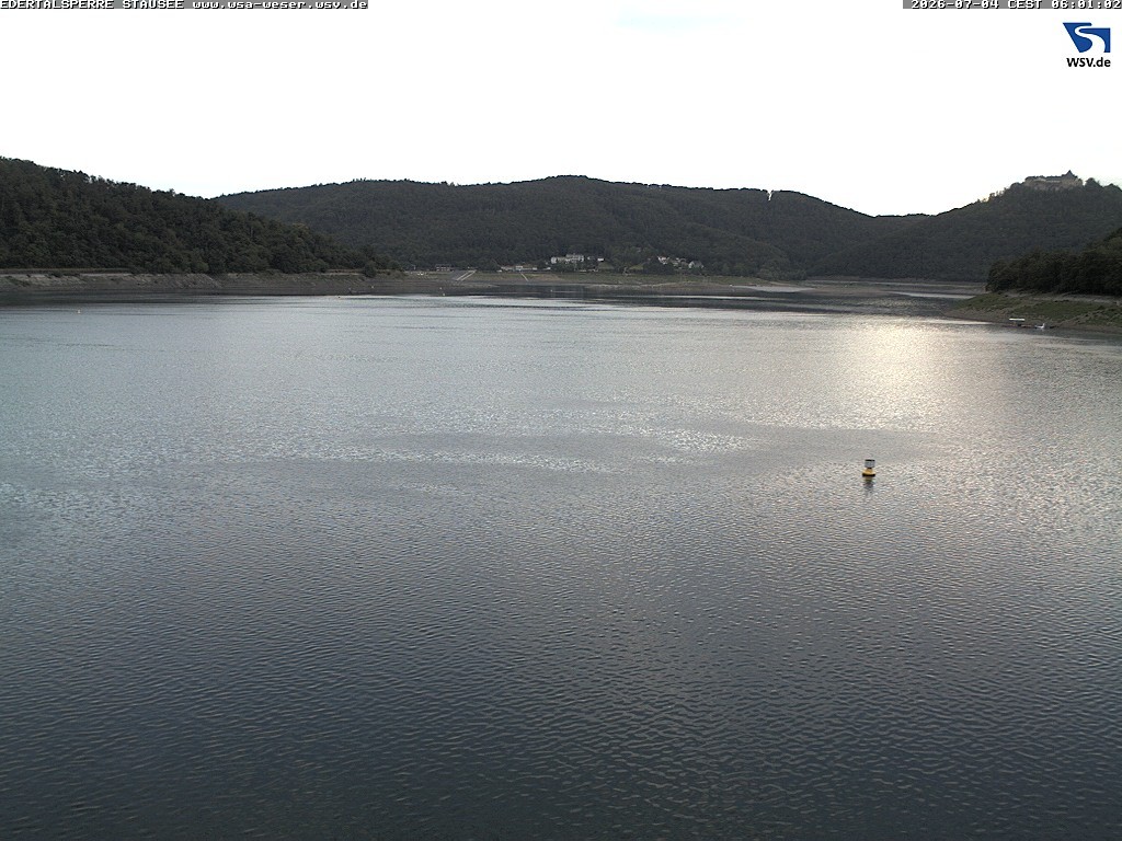 Archiv Foto Webcam Edertalsperre: Blick auf den Edersee