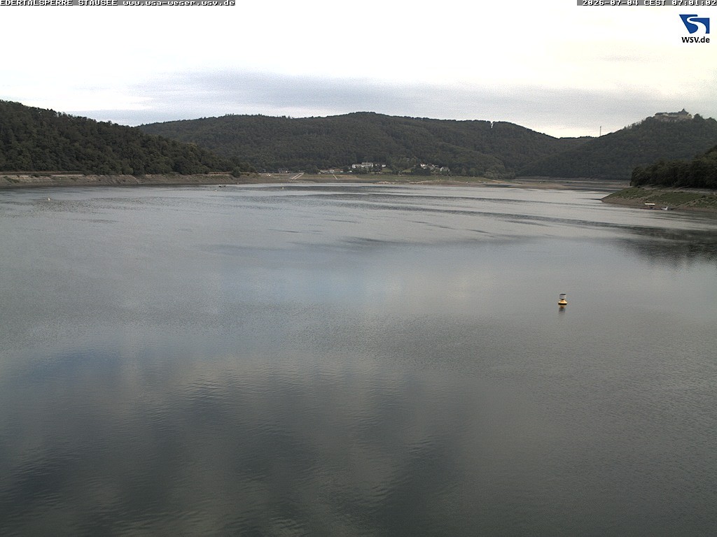 Archiv Foto Webcam Edertalsperre: Blick auf den Edersee