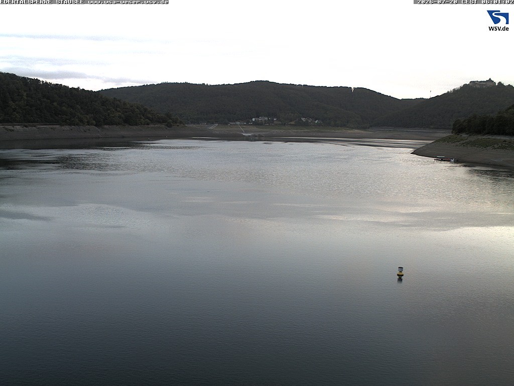 Archiv Foto Webcam Edertalsperre: Blick auf den Edersee