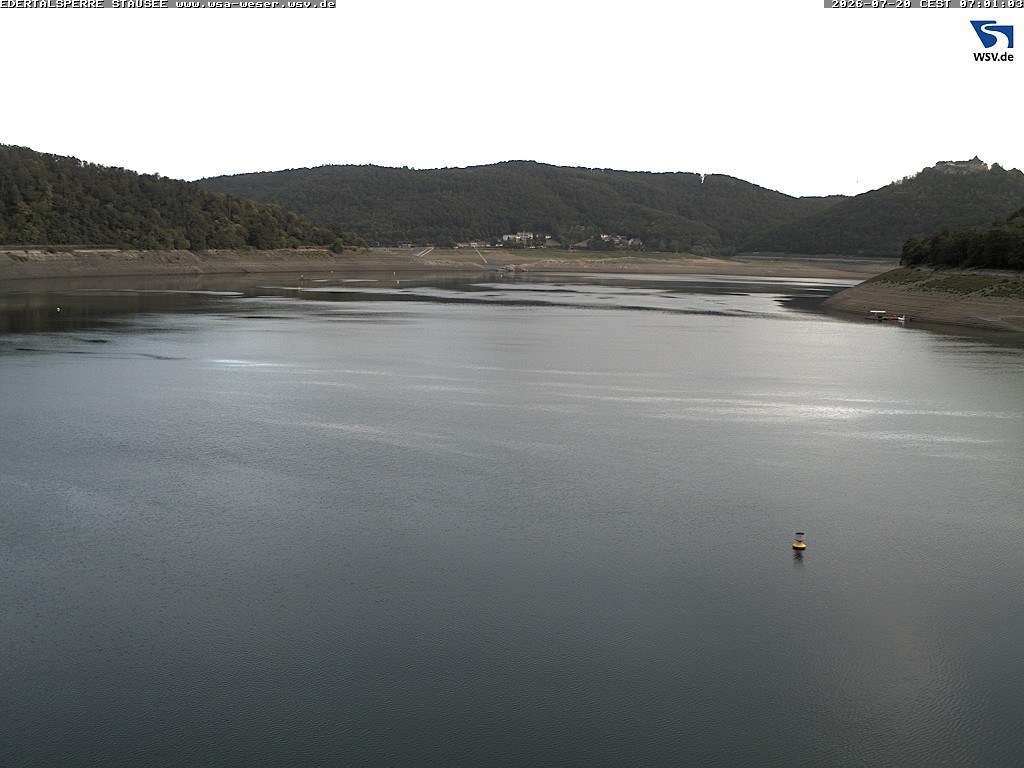 Archiv Foto Webcam Edertalsperre: Blick auf den Edersee