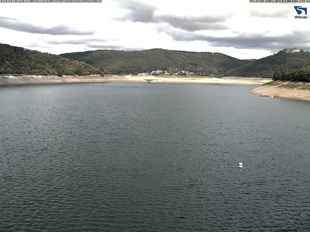 Archiv Foto Webcam Edertalsperre: Blick auf den Edersee