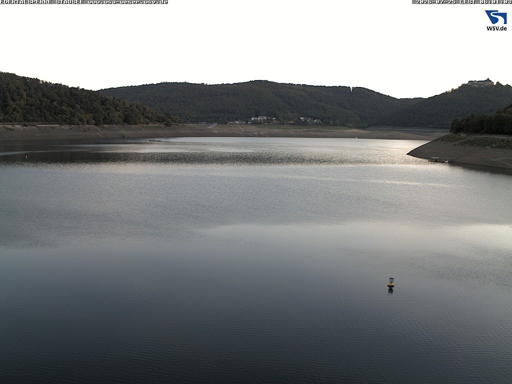 Archiv Foto Webcam Edertalsperre: Blick auf den Edersee