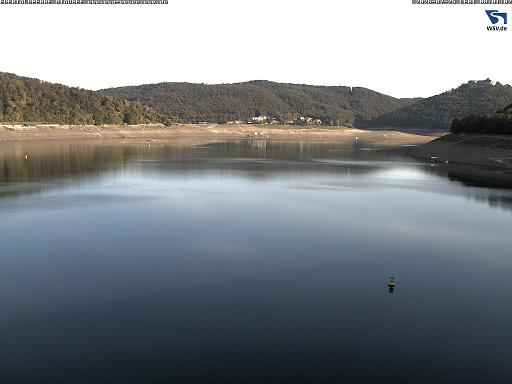 Archiv Foto Webcam Edertalsperre: Blick auf den Edersee