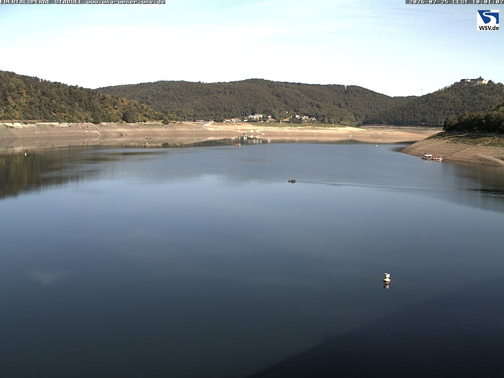 Archiv Foto Webcam Edertalsperre: Blick auf den Edersee