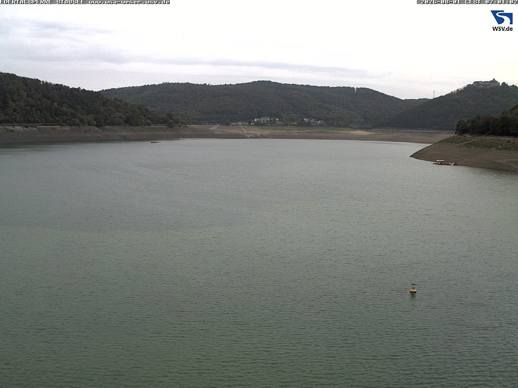 Archiv Foto Webcam Edertalsperre: Blick auf den Edersee
