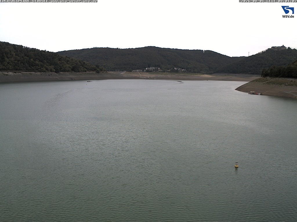 Archiv Foto Webcam Edertalsperre: Blick auf den Edersee