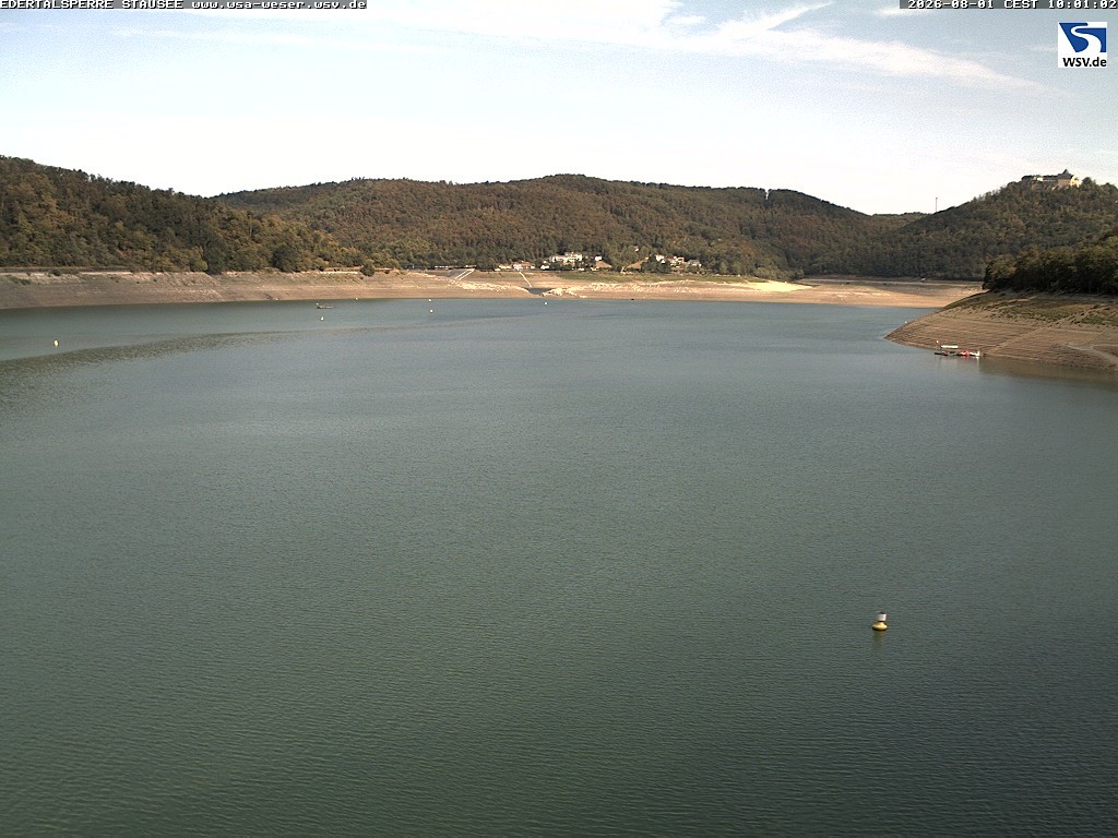 Archiv Foto Webcam Edertalsperre: Blick auf den Edersee