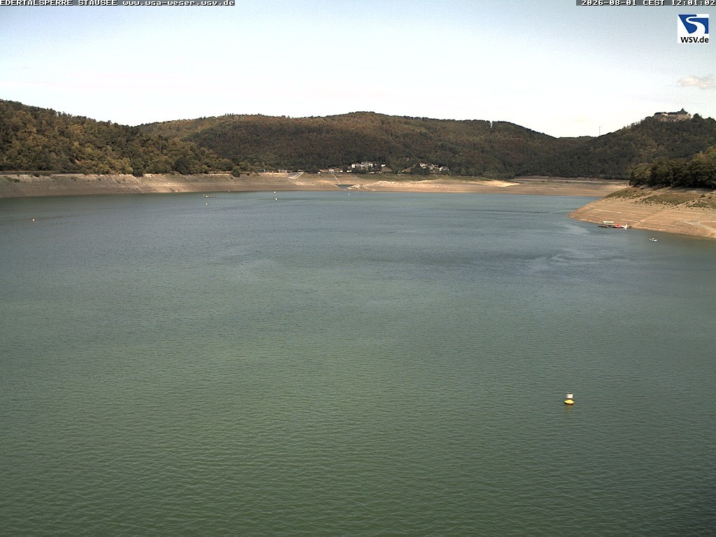 Archiv Foto Webcam Edertalsperre: Blick auf den Edersee