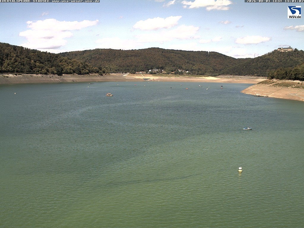 Archiv Foto Webcam Edertalsperre: Blick auf den Edersee
