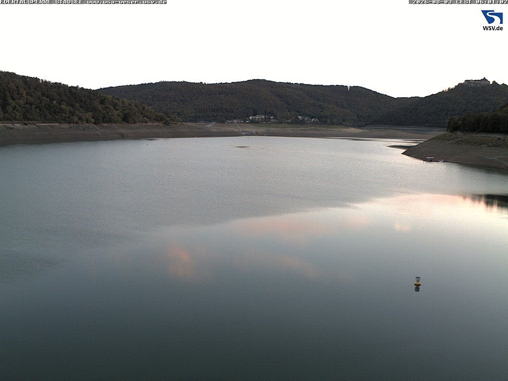 Archiv Foto Webcam Edertalsperre: Blick auf den Edersee