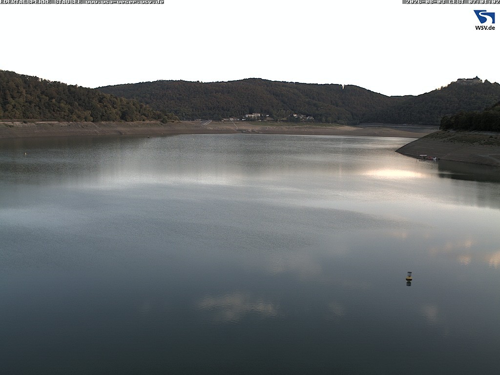 Archiv Foto Webcam Edertalsperre: Blick auf den Edersee