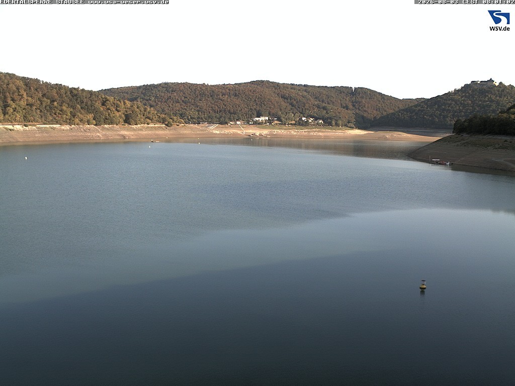 Archiv Foto Webcam Edertalsperre: Blick auf den Edersee