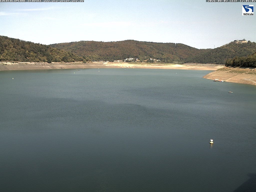 Archiv Foto Webcam Edertalsperre: Blick auf den Edersee