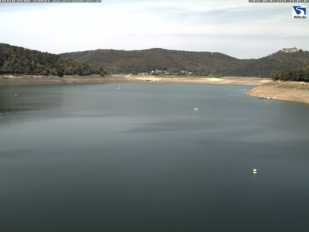 Archiv Foto Webcam Edertalsperre: Blick auf den Edersee