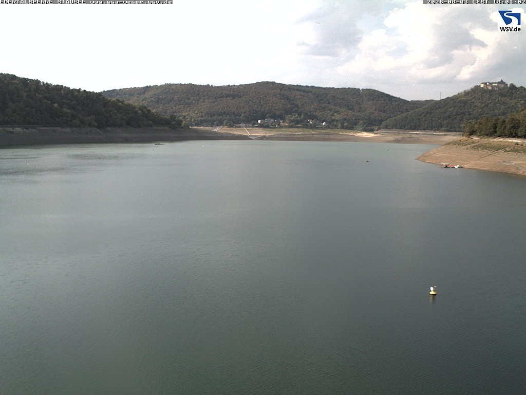 Archiv Foto Webcam Edertalsperre: Blick auf den Edersee