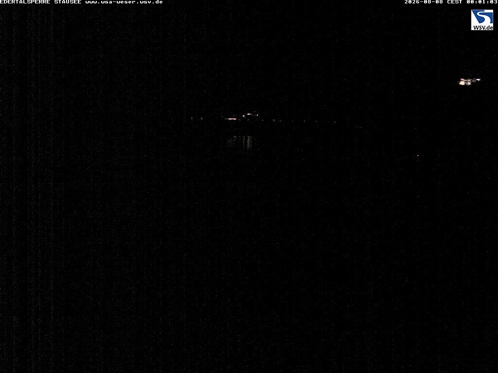 Archived image Webcam Lake Eder: View from Dam