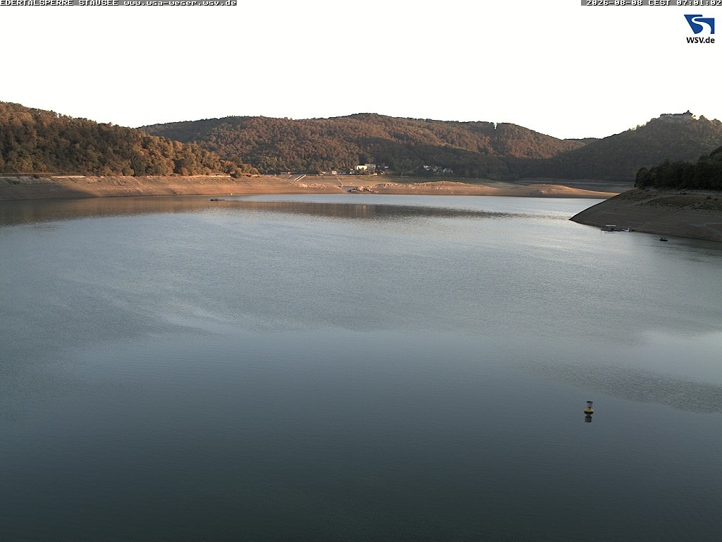 Archiv Foto Webcam Edertalsperre: Blick auf den Edersee
