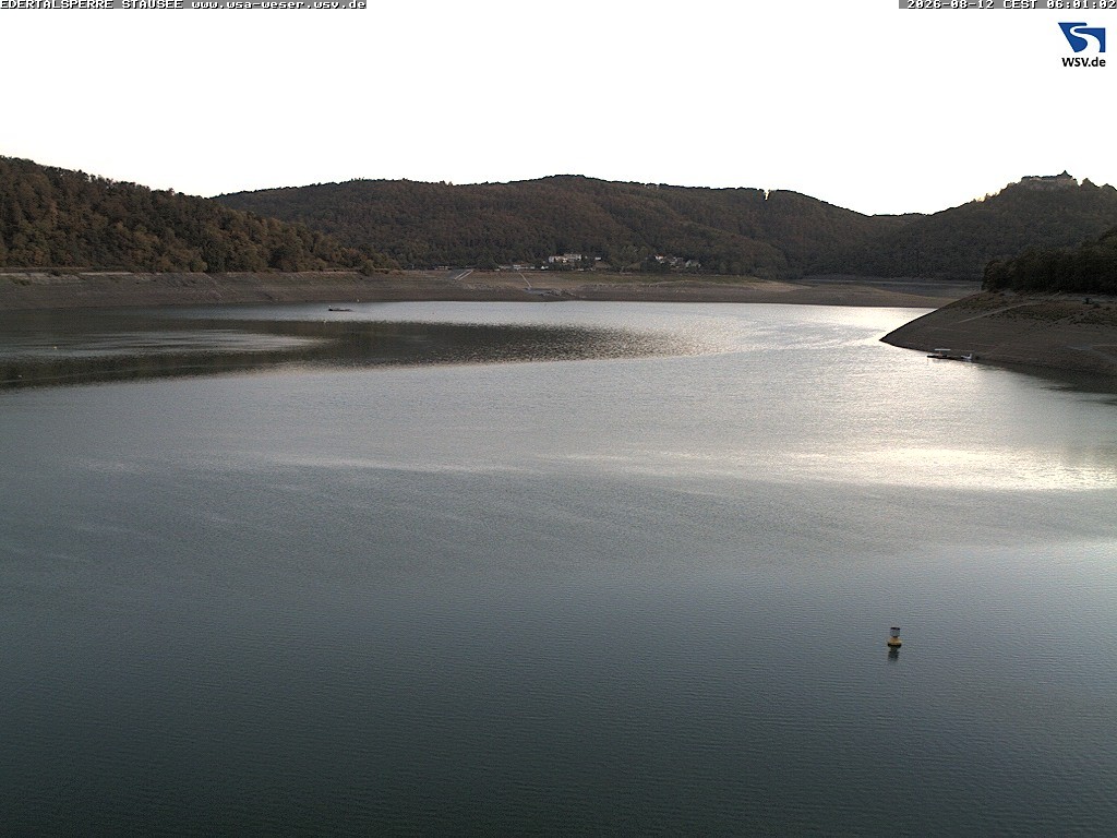 Archiv Foto Webcam Edertalsperre: Blick auf den Edersee