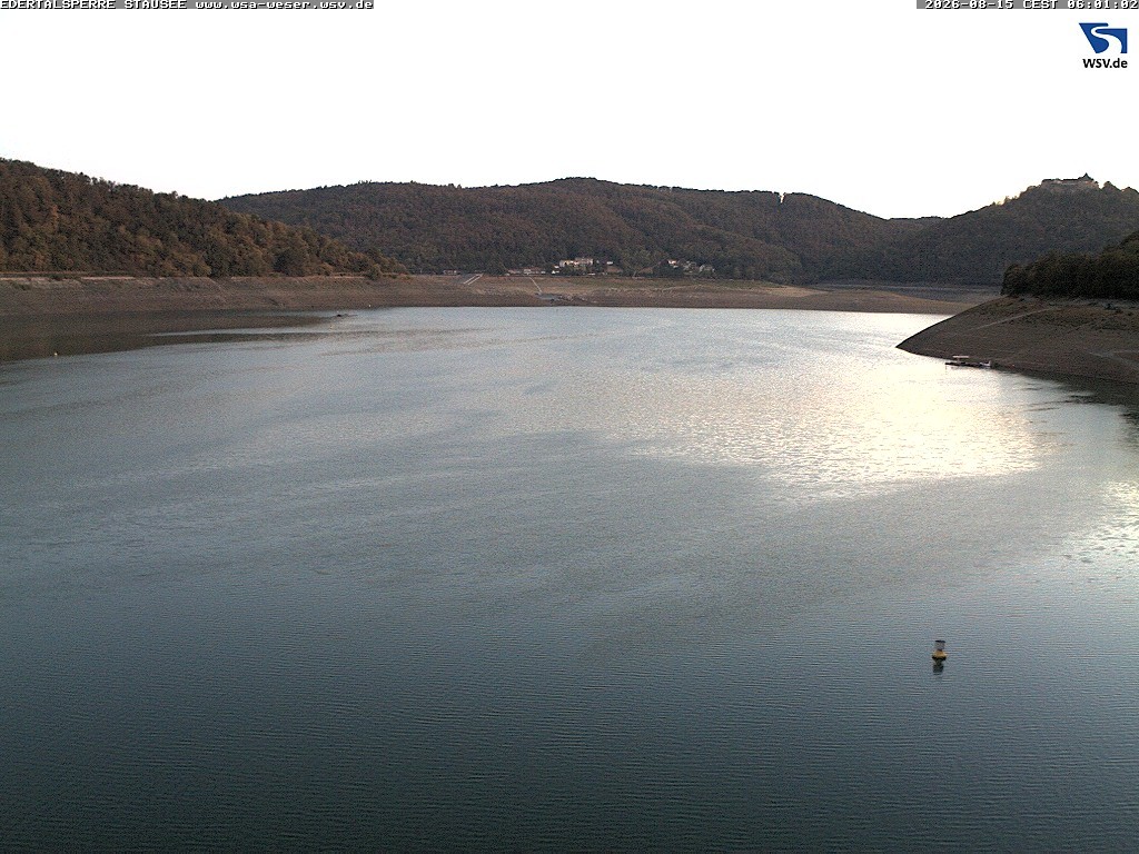 Archiv Foto Webcam Edertalsperre: Blick auf den Edersee
