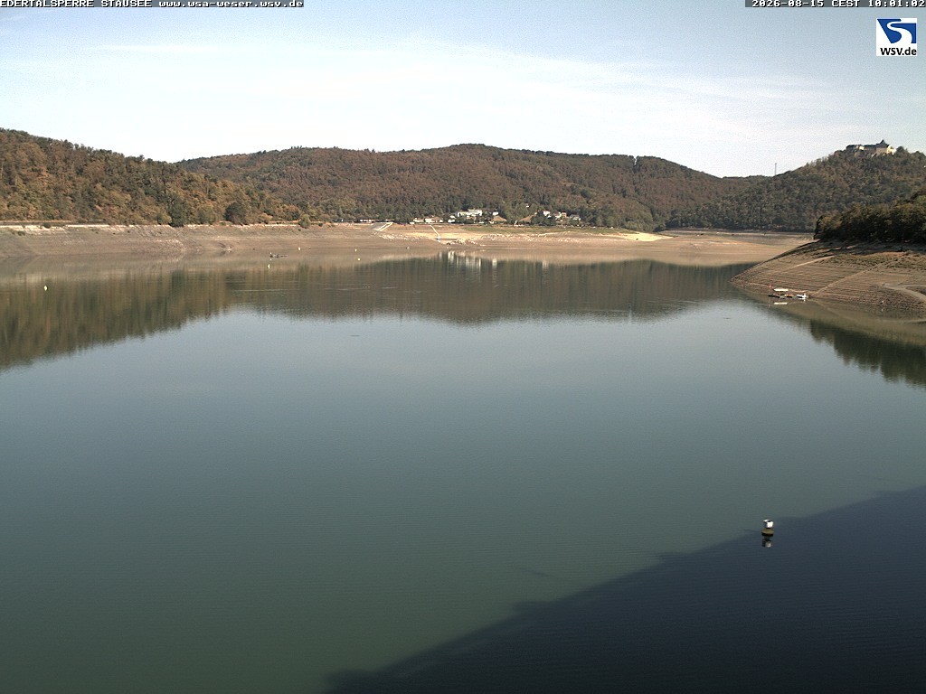 Archiv Foto Webcam Edertalsperre: Blick auf den Edersee
