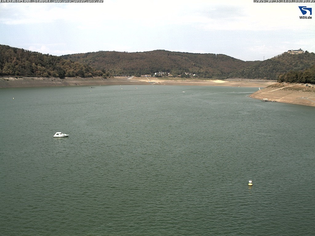 Archiv Foto Webcam Edertalsperre: Blick auf den Edersee