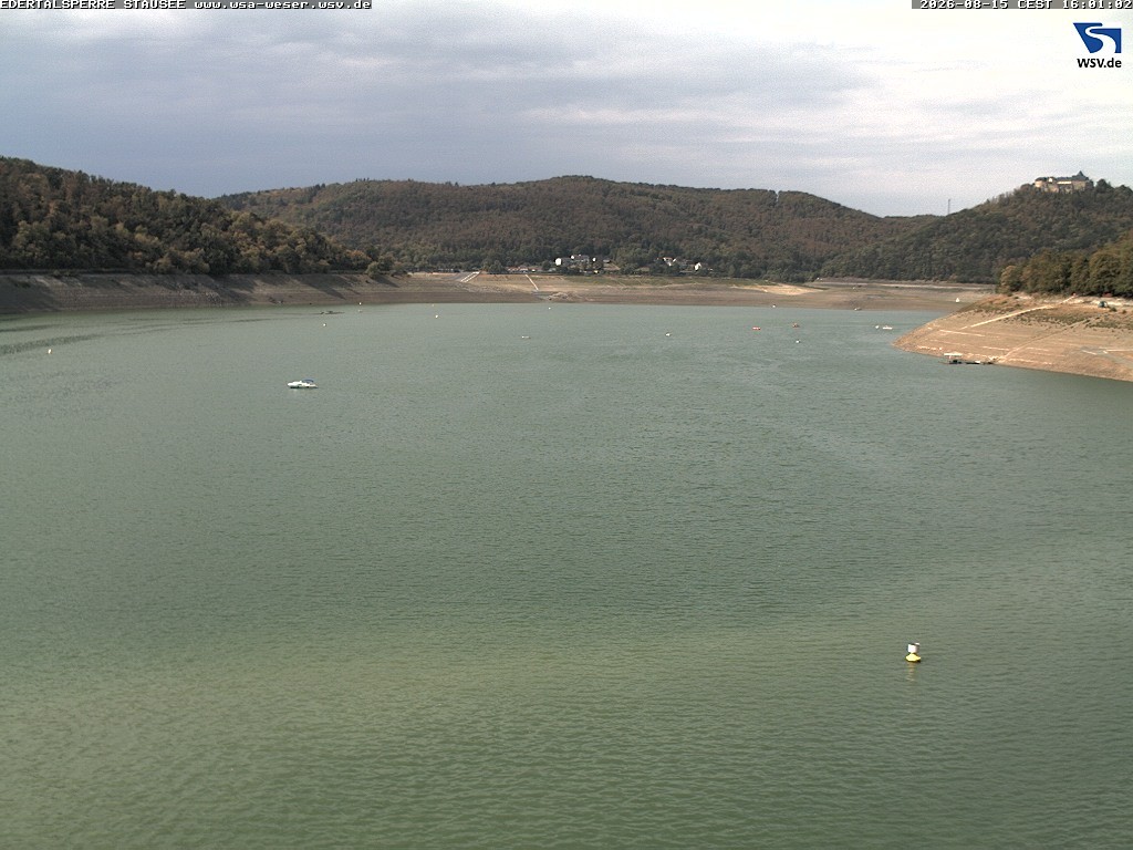 Archiv Foto Webcam Edertalsperre: Blick auf den Edersee