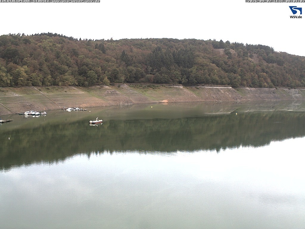 Archiv Foto Webcam Edertalsperre: Blick auf den Edersee