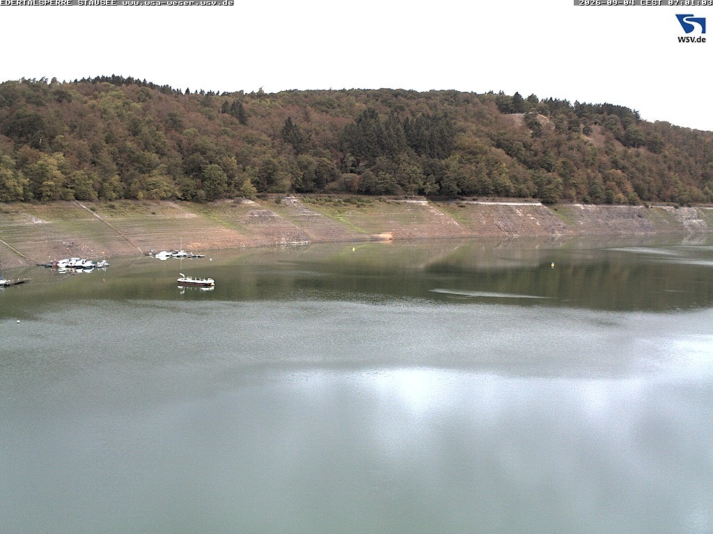 Archiv Foto Webcam Edertalsperre: Blick auf den Edersee