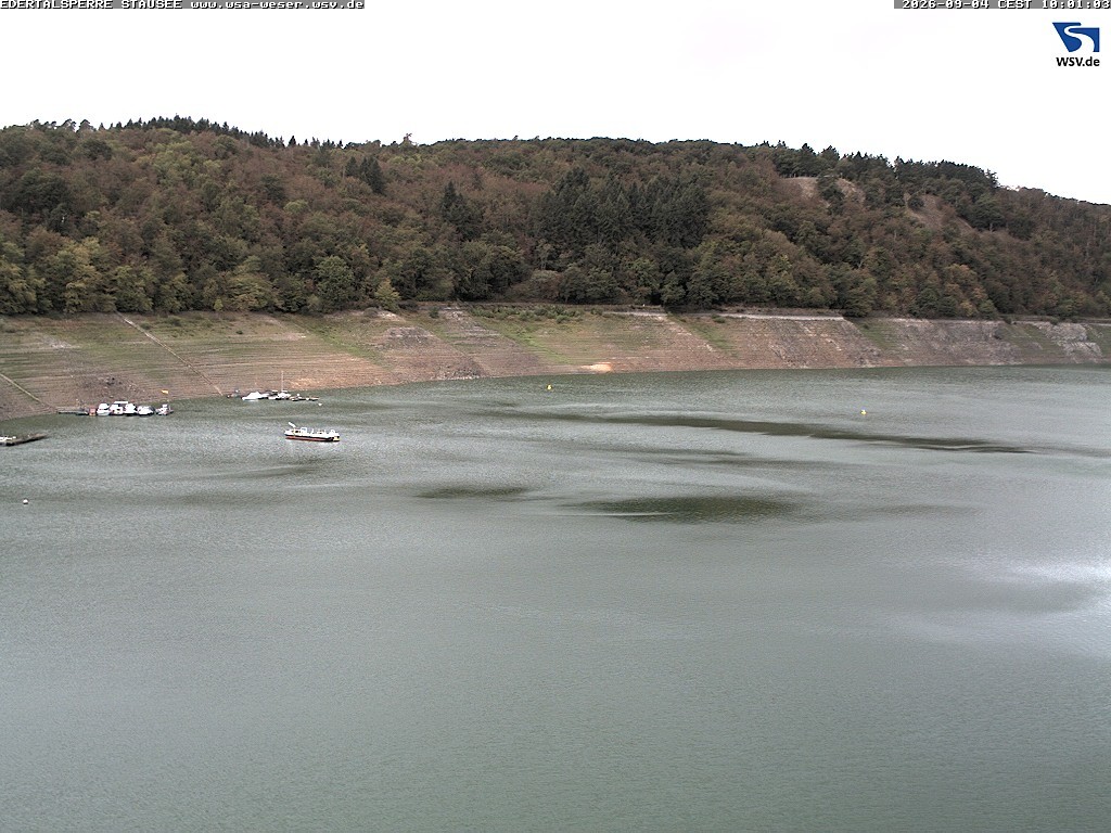 Archiv Foto Webcam Edertalsperre: Blick auf den Edersee